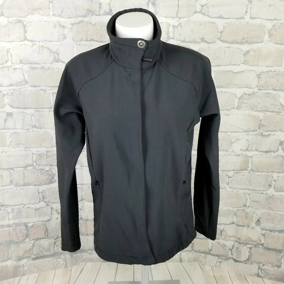 Columbia Black Titanium Soft Shell Jacket Full Zip  Mock Neck Size Medium - Picture 1 of 8